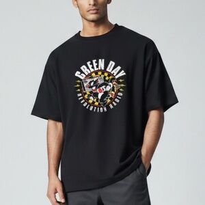 Green Day Black Graphic T-Shirt Revolution Radio Tour 2017
